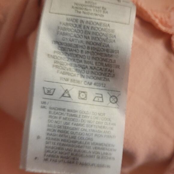 Adidas Pink Cropped Workout T-Shirt Size Small Gym Yoga Athleisure Logo Active - Picture 10 of 10